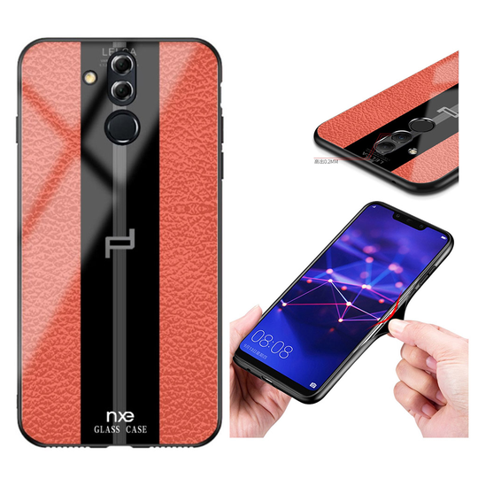 NXE LELCA sarjan Huawei Mate 20 Lite kuvioinen Lasi suojakotelo - Oranssi