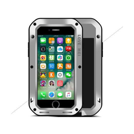 LOVE MEI iPhone 7 / 8 Iskunkestävä Suojaava Kuori - Hopea
