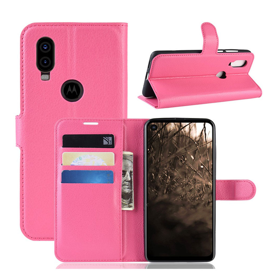 Motorola P40 litsi nahkainen suojakotelo - Rose