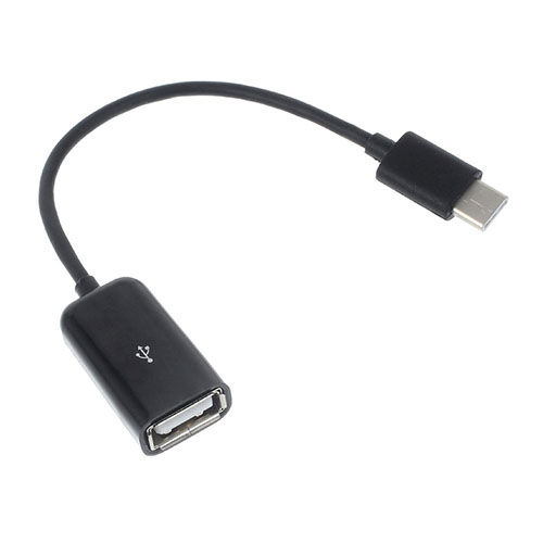 Usb 3.1 tyyppi-c uros - usb 2.0 naaras otg kaapeli - musta