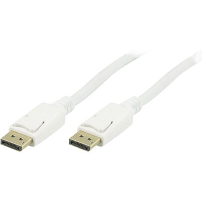 DELTACO DisplayPort-kaapeli 3 m 4K UHD DP 1.2 valkoinen