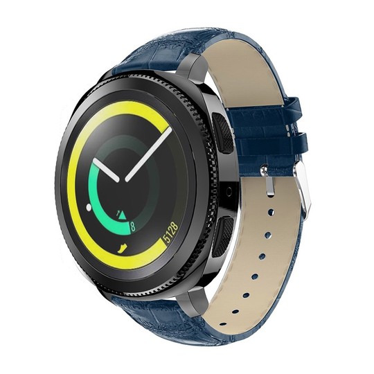Samsung Gear Sport krokotiili tekstuurinen ranneke - Sininen