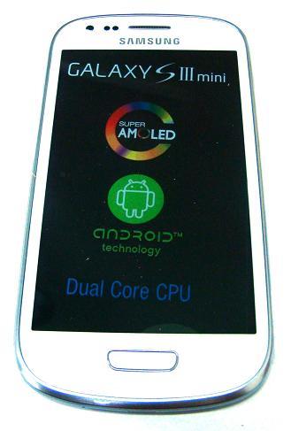 Etupaneeli kosketuspaneelilla and lcd Näyttö Samsung I8190 Galaxy S3 Mini - valkoinen (Alkuperäinen)