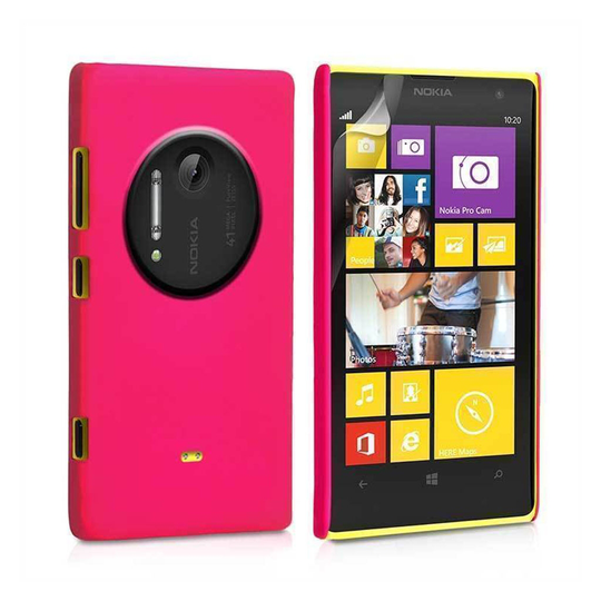 Nokia Lumia 1020 Transparent Cover (Flexible) (Pink)