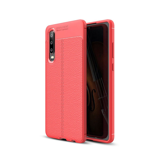 Huawei P30 litsi grain pehmeä Suojakotelo - Punainen