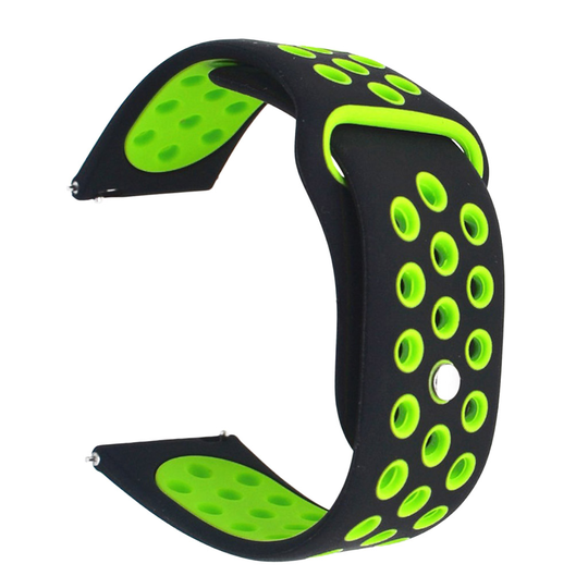 Samsung Galaxy Watch Active two-tone silicone watch band - Black / Green