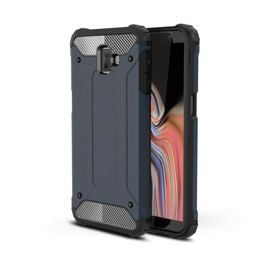 Samsung Galaxy J6 Plus (2018) kilpikova hybriidi muovinen takasuoja kuori - Sininen
