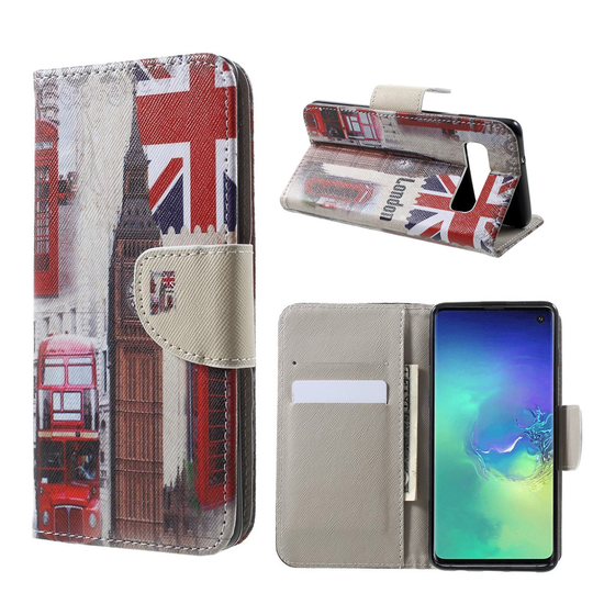 Samsung Galaxy S10 risti pintainen nahkainen flip suojakotelo - Lontoo