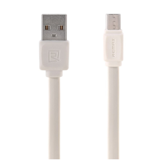 Universaali REMAX 2.4A 1M micro USB lataus data synkronisointi kaapeli - Valkoinen