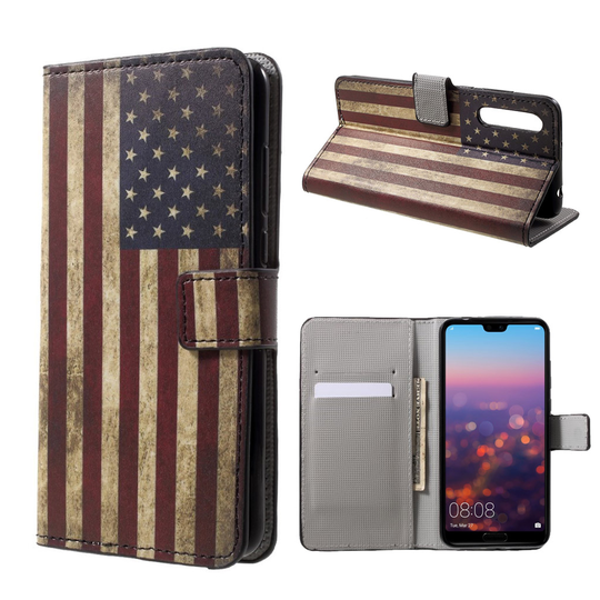 Huawei P20 persoonallinen suojakotelo - USA lippu