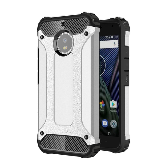 Motorola Moto G5S kestävä suojakuori - Hopea