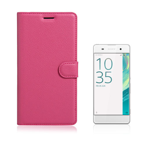 Mankel Sony Xperia XA Ultra PU Nahkakotelo Läpällä - Kuuma Pinkki