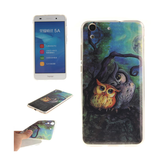 Huawei Y6 II Suojaava Kuori - Pöllöt Oksalla