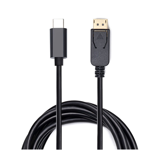 Tyyppi-C USB 3.1 Uros - Näyttö DP Uros 4K UHD Adapteri Kaapeli 1.8m - Musta