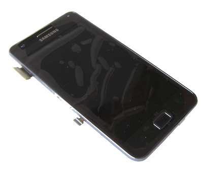 Etupaneeli kosketuspaneelilla and lcd Näyttö Samsung GT-i9105P Galaxy S2 Plus - blue (Alkuperäinen)