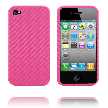 Carbon Slim (Pinkki) iPhone 4 Suojakuori