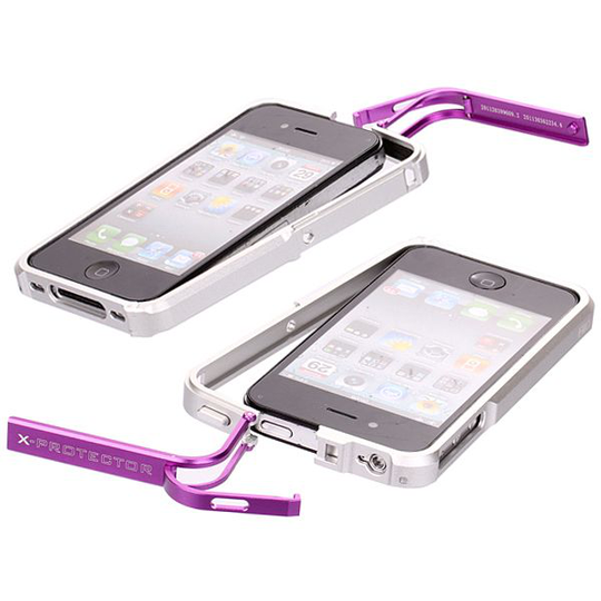 FiiO X-Fighter (Hopea - Violetti) Alumiininen Bumper - iPhone 4/4S