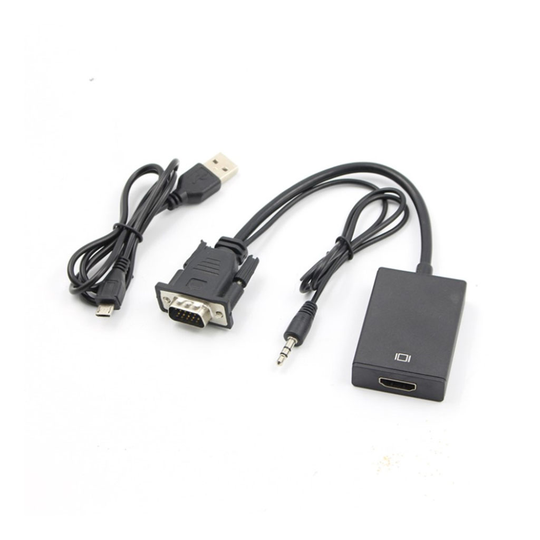 Universal VGA Male to HDMI output 1080P audio AV HDTV