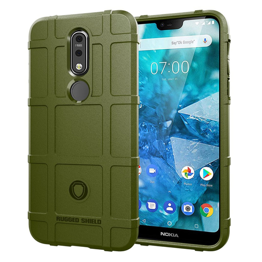 Rugged Shield Nokia 7.1 kuoret - Vihreä