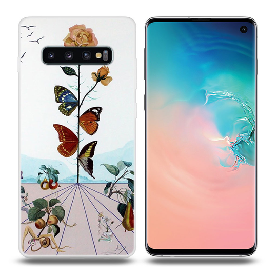 Samsung Galaxy S10 kuvioitu suojakotelo - Perhonen ja Kukka