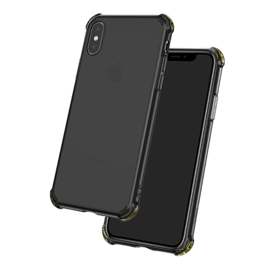 iPhone XS HOCO iskukestävä joustava suojakuori silikooni muovista - Musta