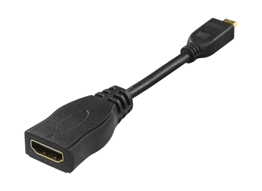 HDMI - Micro HDMI Adapter, 4K UHD 30Hz, 0.1m, Black