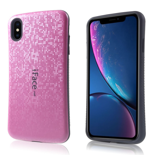 iPhone Xs Max IFACE MALL mosaiikki kuviollinen hybriidi muovinen takasuoja kuori - Ruusu