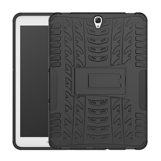 Samsung Galaxy Tab S3 9.7 rengaskuvioinen takatuellinen suojakotelo - Musta