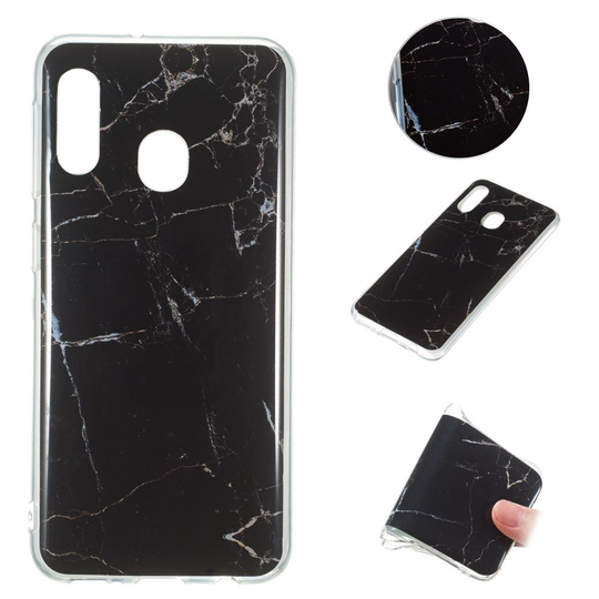 Marble Samsung Galaxy A20e kuoret - Musta