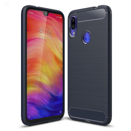 Carbon Flex Xiaomi Redmi Note 7 kuoret - Tummansininen