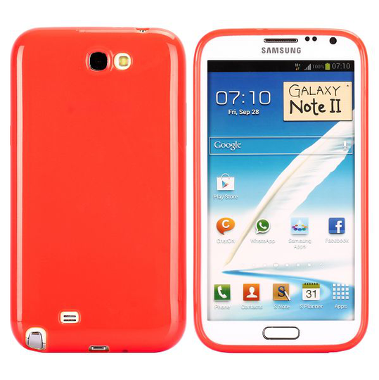 Candy Colors (Punainen) Samsung Galaxy Note 2 Silikonikuori