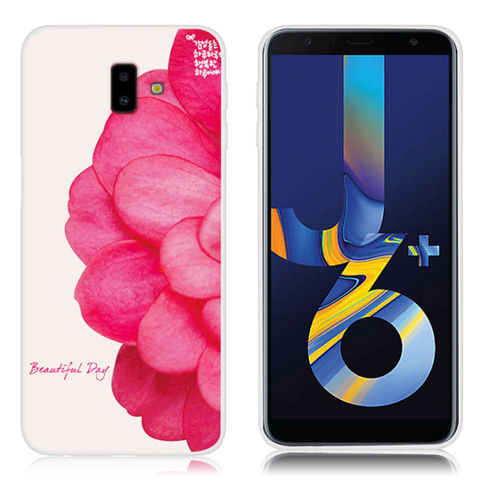 Samsung Galaxy J6 Plus (2018) kuviollinen joustava takasuoja kuori silikooni muovista - Kukkiva Kukka