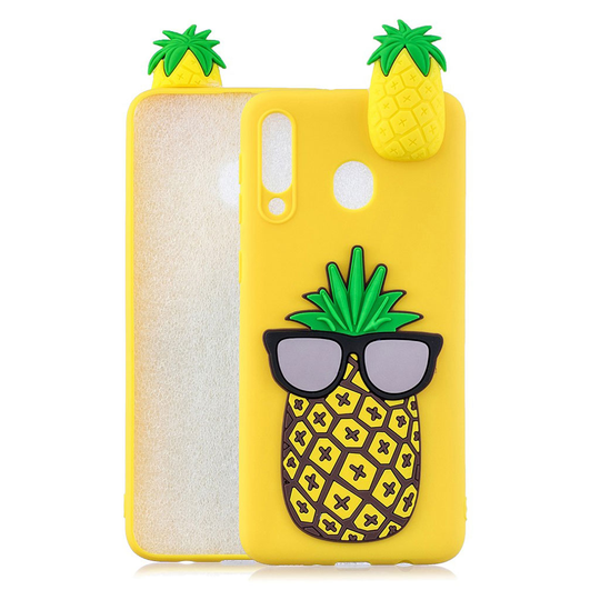 Cute 3D Samsung Galaxy A40 kuoret - Ananas ja Aurinkolasit