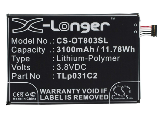 Alcatel M811 M812 M812C akku 3100mAh