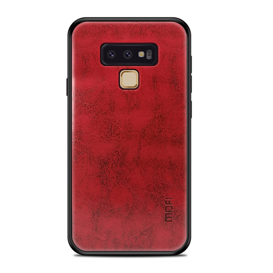 Samsung Galaxy Note9 MOFI Synteetti Nahkainen Muovi Hybriidi Takasuoja Kuori - Punainen