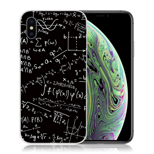 iPhone XS kuviollinen silikooni muovinen pehmeä suojakuori - Matemaattiset Kuviot