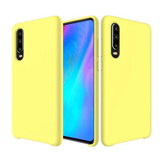 Huawei P30 silikoni suojakotelo - Keltainen