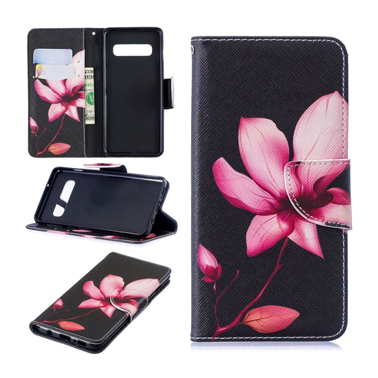 Samsung Galaxy S10 kuosillinen nahkainen flip Suojakotelo - Kukka