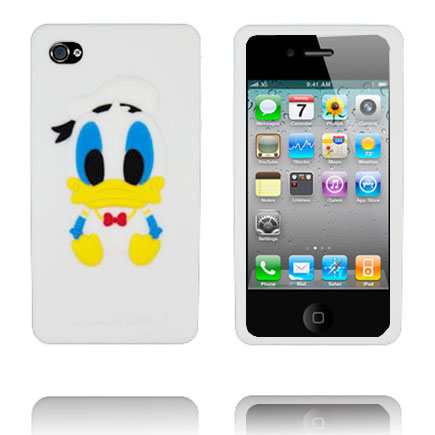 D.DuckBaby (Valkoinen) iPhone 4S Silikonikuori