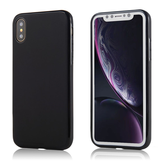 iPhone Xr SULADA silikooni muovinen magneettinen takasuoja kuori - Musta