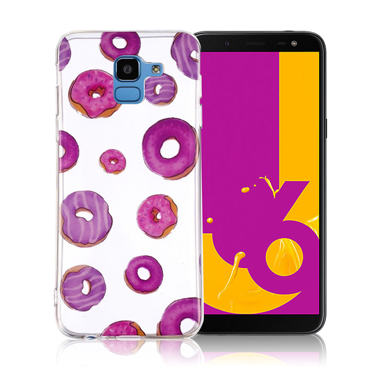Samsung Galaxy J6 Kova TPU Kuviollinen Ohut Puhelimen Takasuoja Kuori - Donitsi