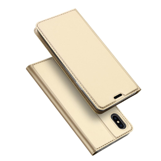 iPhone 9 Plus DUX DUCIS Nahka Sarjan Lompakko Suojakotelo Synteetti Nahasta Kortti Paikalla - Kulta