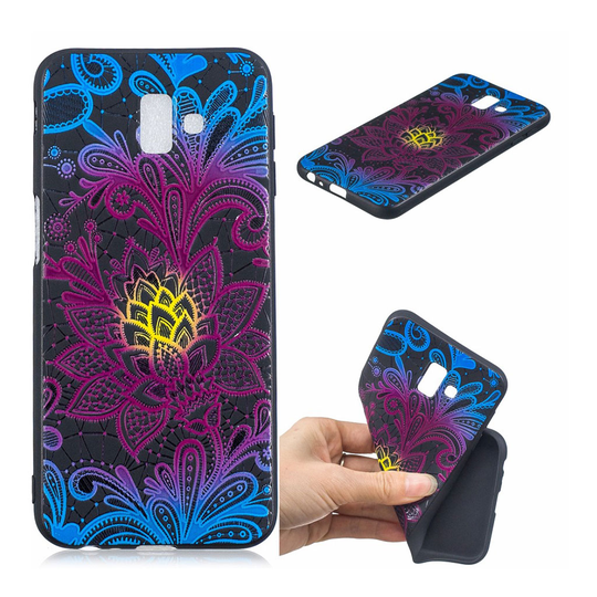 Samsung Galaxy J6 Plus (2018) kohokuviollinen silikooninen takasuoja kuori - Upea Kukka