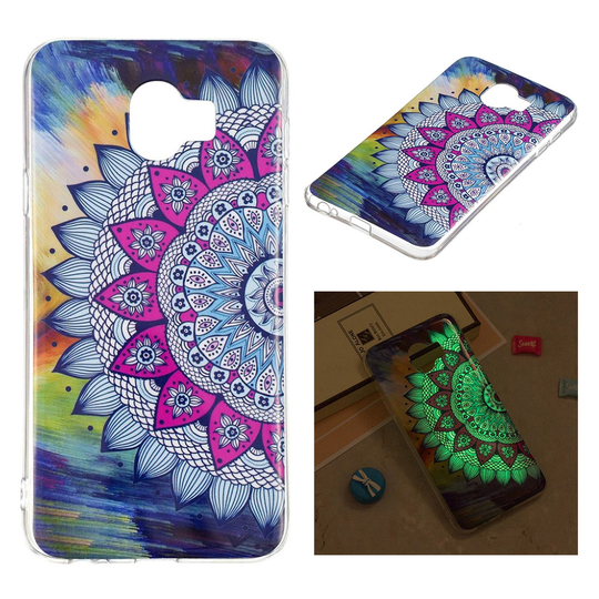 Samsung Galaxy J4 (2018) hohtava kuvioinen suojakotelo - Mandala Kukka