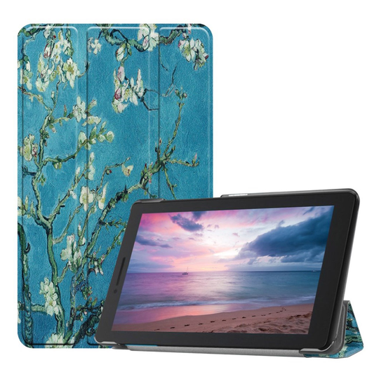 Lenovo Tab E8 kuosillinen tri-fold nahkainen Suojakotelo - Wintersweet