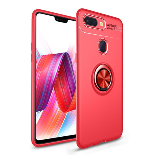 Xiaomi Mi 8 Lite rengaspidike suojakotelo - Punainen