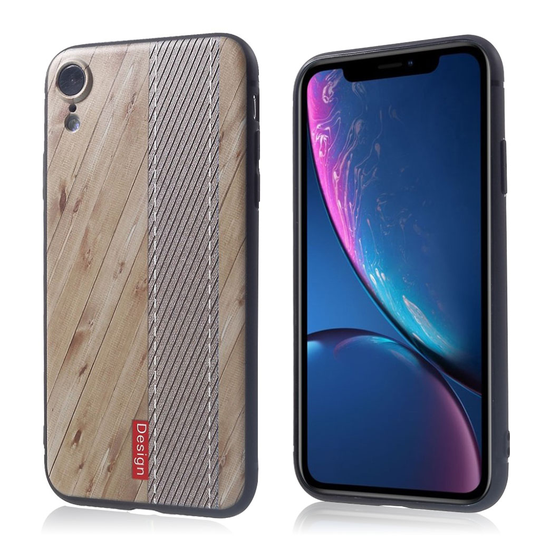 iPhone Xr stereoskooppi kuviollinen pehmeä silikooni muovinen suojakuori - Tyyli E
