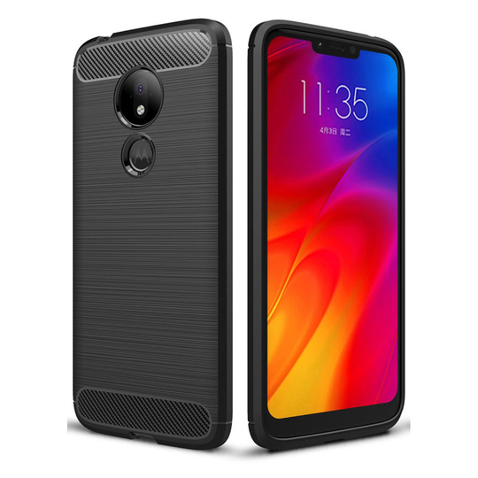 Carbon Flex Motorola Moto G7 Power kuoret - Musta