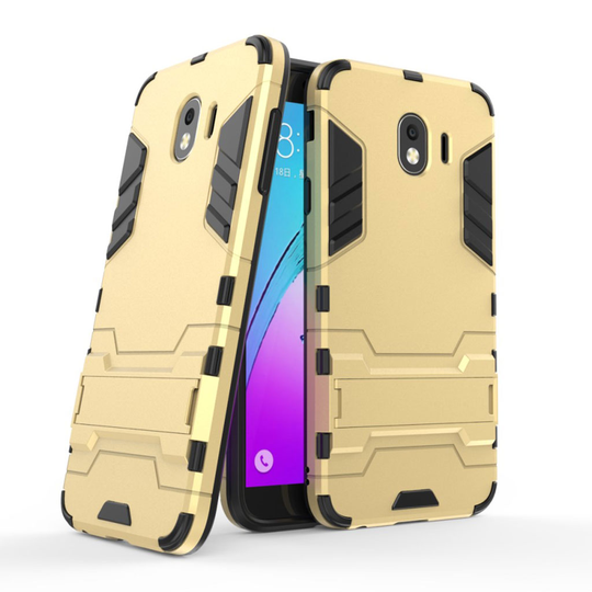 Samsung Galaxy J4 (2018) hieno guard combo suojakotelo - Kulta