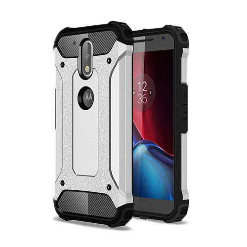 Hårderåde Motorola Moto G4/G4 Plus TPU Suojakuori - Hopea